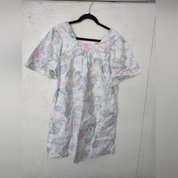 Sears Lounging Dress Moo Moo Mumu Night Gown Everyday Beach Coverup Floral - Picture 4 of 10